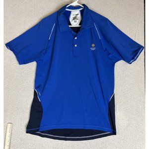 ADIDAS Branton Woods Golf Performance Climacool Men's Blue Golf Polo Shirt M